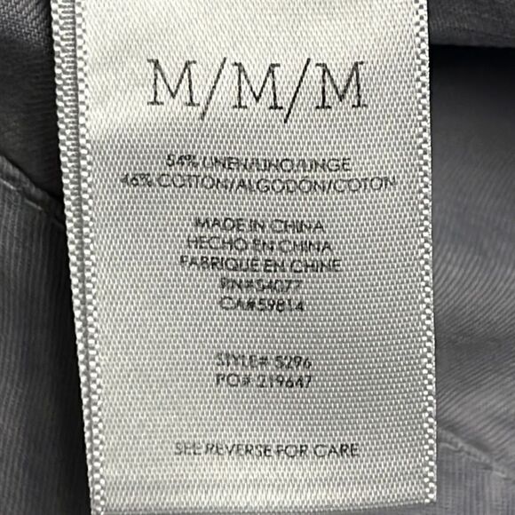 cabi  Tanner Linen Trench Coat Light Blue/Purple Silver Lake Medium #5296 - Picture 15 of 16